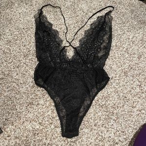 Victoria Secret fishnet and lace teddy sz small